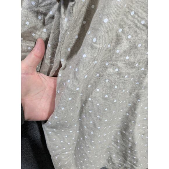 Linenbee Linen Tunic Top Womens Plus O/S Cream Lagenlook Oversized Neutral - Picture 3 of 10